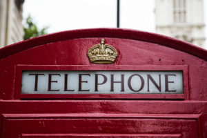 Cabine telefônica, em Londres