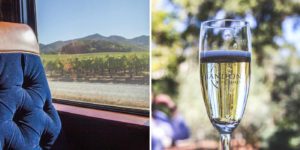 viajando com o Wine Train pelo Napa Valley