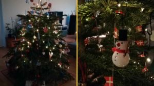 Decoração natalina em uma casa dinamarquesa
