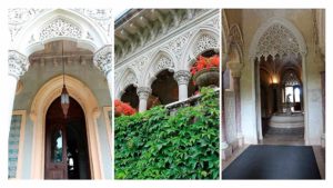 Detalhes da arquitetura do Palácio de Monserrate